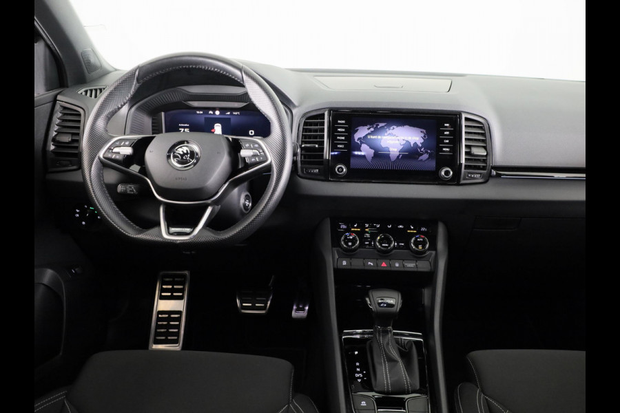 Škoda Karoq 1.5 TSI ACT Sportline Business 150 pk Automaat (DSG) | Verlengde garantie | Navigatie via App | Parkeersensoren | Achteruitrijcamera | Adaptieve cruise control | Stoelverwarming |