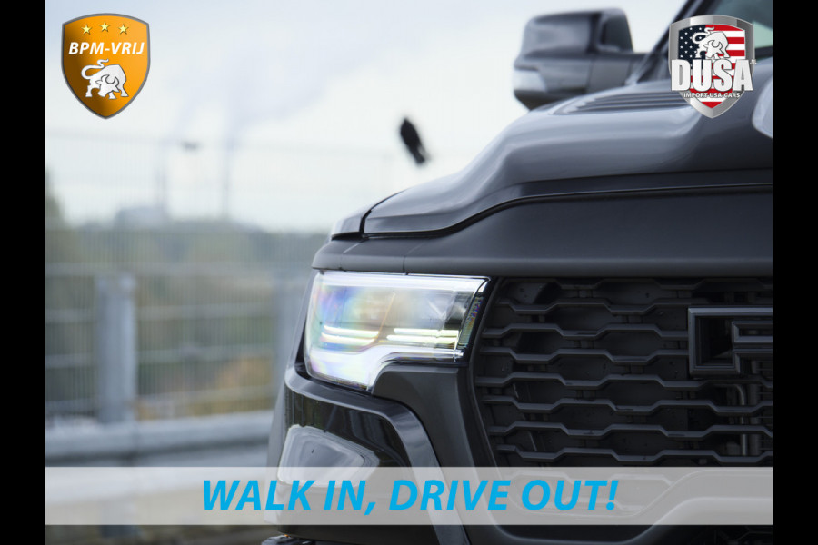 Dodge Ram | RHO | 3.0L Twin-Turbo I6 | 4x4 | Crew Cab | Black Edition | Panoramadak | 14,4-inch Touchscreen | Passenger Display | Getoonde accessoires zijn verkrijgbaar tegen meerprijs
