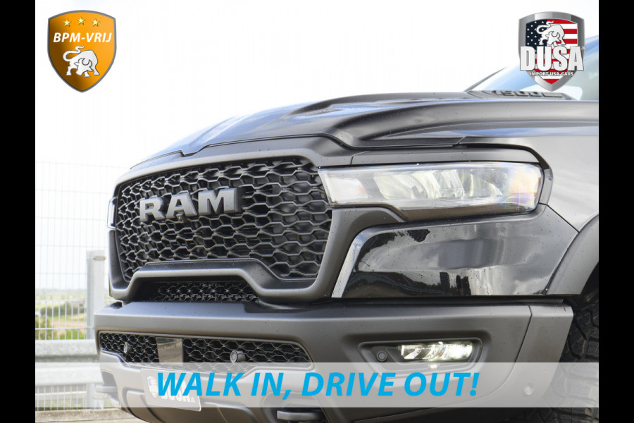 Dodge Ram | 1500 | Rebel | Night | 4x4 | Crew Cab | 3.0L Twin-turbo I6 | BPM-VRIJ  | Pano | Harman Kardon | Leder interieur Getoonde accessoires zijn verkrijgbaar tegen meerprijs