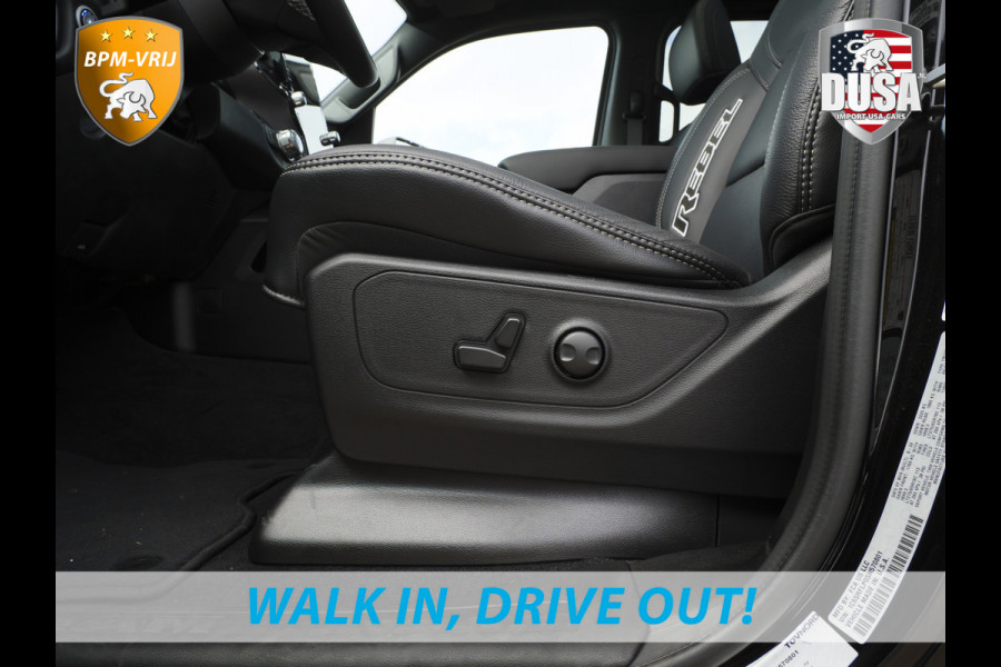 Dodge Ram | 1500 | Rebel | Night | 4x4 | Crew Cab | 3.0L Twin-turbo I6 | BPM-VRIJ  | Pano | Harman Kardon | Leder interieur Getoonde accessoires zijn verkrijgbaar tegen meerprijs