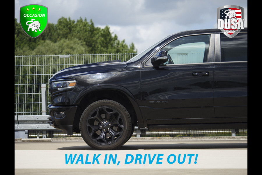 Dodge Ram 1500 | Limited | 5.7 V8 | 4x4 | Crew Cab Night Edition | HEMI | Panorama | Deksel | Full Nieuw binnen!