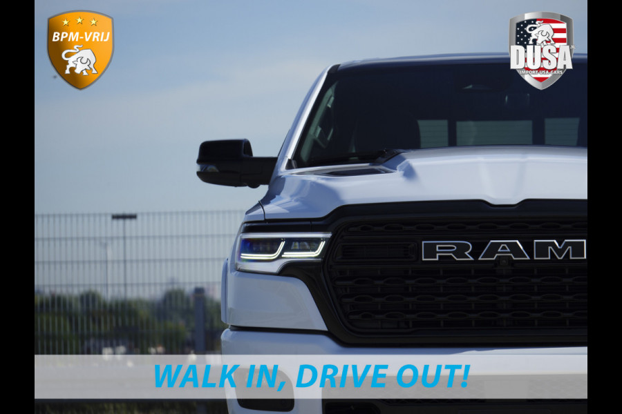 Dodge Ram | 1500 | Limited | Night | 3.0L Twin-Turbo I6 | High Output | | Passenger Display | 14,4 Touch Screen | Harman Kardon | RAMBOX Getoonde accessoires zijn verkrijgbaar tegen meerprijs