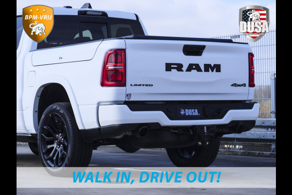 Dodge Ram | 1500 | Limited | Night | 3.0L Twin-Turbo I6 | High Output | BPM-VRIJ | Massage stoelen | Harman Kardon | Passenger Display | RAMBOX Getoonde accessoires zijn verkrijgbaar tegen meerprijs