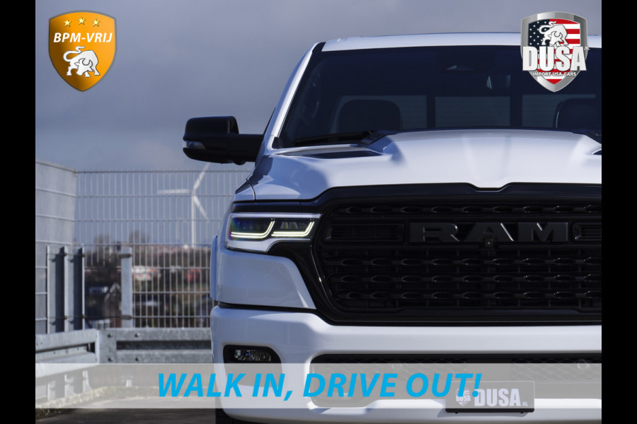 Dodge Ram | 1500 | Limited | Night | 3.0L Twin-Turbo I6 | High Output | BPM-VRIJ | Massage stoelen | Harman Kardon | Passenger Display | RAMBOX Getoonde accessoires zijn verkrijgbaar tegen meerprijs