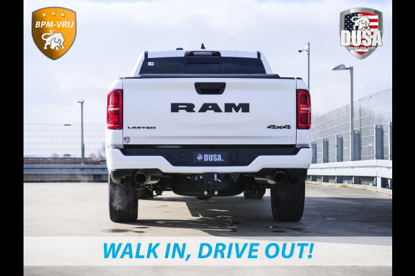 Dodge Ram | 1500 | Limited | Night | 3.0L Twin-Turbo I6 | High Output | BPM-VRIJ | Massage stoelen | Harman Kardon | Passenger Display | RAMBOX Getoonde accessoires zijn verkrijgbaar tegen meerprijs