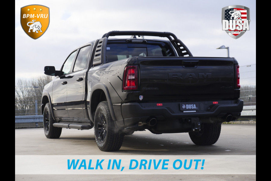 Dodge Ram | 1500 | Rebel | Premium | 4x4 | Crew Cab | 3.0L Twin-turbo I6 | BPM-VRIJ | 14,4 inch Touchscreen | Panorama | Harman Kardon | Getoonde accessoires zijn verkrijgbaar tegen meerprijs