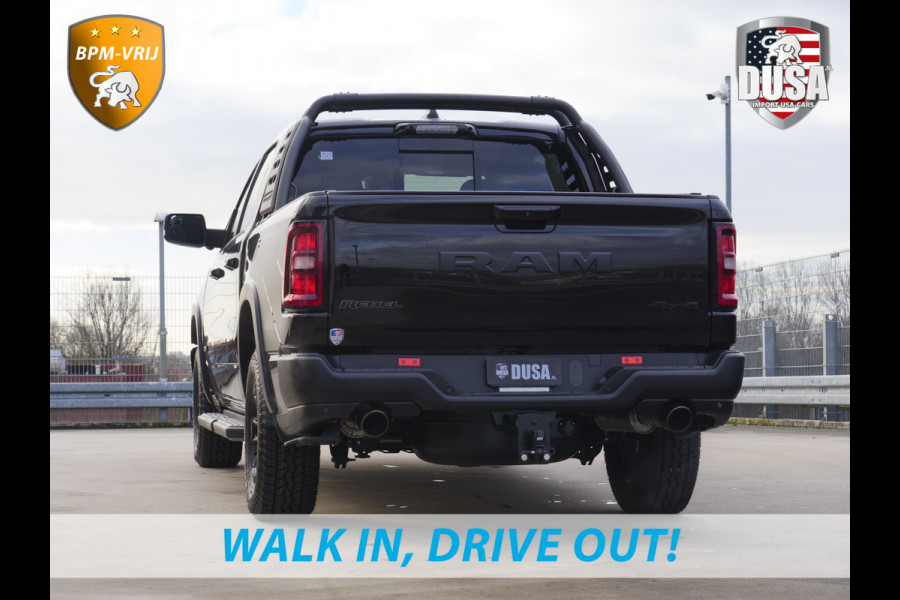 Dodge Ram | 1500 | Rebel | Premium | 4x4 | Crew Cab | 3.0L Twin-turbo I6 | BPM-VRIJ | 14,4 inch Touchscreen | Panorama | Harman Kardon | Getoonde accessoires zijn verkrijgbaar tegen meerprijs