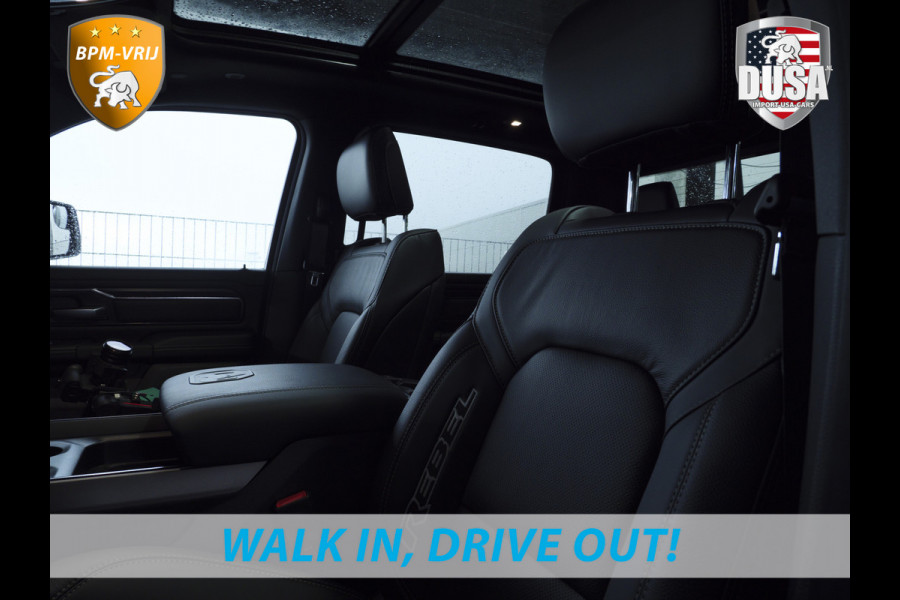 Dodge Ram | 1500 | Rebel | Premium | 4x4 | Crew Cab | 3.0L Twin-turbo I6 | BPM-VRIJ | 14,4 inch Touchscreen | Panorama | Harman Kardon | Getoonde accessoires zijn verkrijgbaar tegen meerprijs
