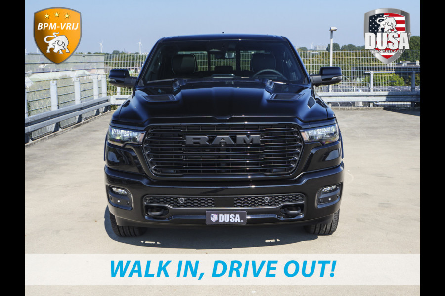 Dodge Ram 1500 | Laramie | Premium Night | 3.0L I6 Hurricane | Crew Cab | 4X4 | BPM VRIJ | Niveau regeling | 14,4-inch Touchscreen | LPG | Getoonde accessoires zijn verkrijgbaar tegen meerprijs
