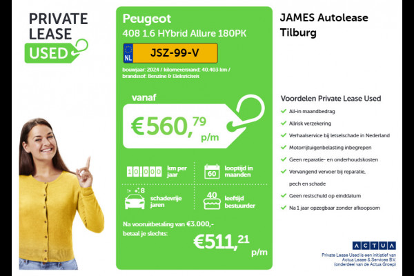 Peugeot 408 1.6 HYbrid Allure 180PK 360-CAMERA | CARPLAY | AD-CRUISE | VIRTUAL | WINTER-PACK