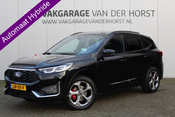 Ford Kuga 2.5-243pk PHEV ST-Line X. Trekgewicht 2.100kg. Nieuw Model ! Van €. 54.937,- voor €. 43.735,- Trekgewicht van 2.100kg ! Elektr. panodak., elektr. trekhaak, stoel-, stuur- en voorraamverw., 360gr. Camera, HUD, AppleCarplay/Androidauto, Elektr. verstelb. comfortstoelen, LED verl.