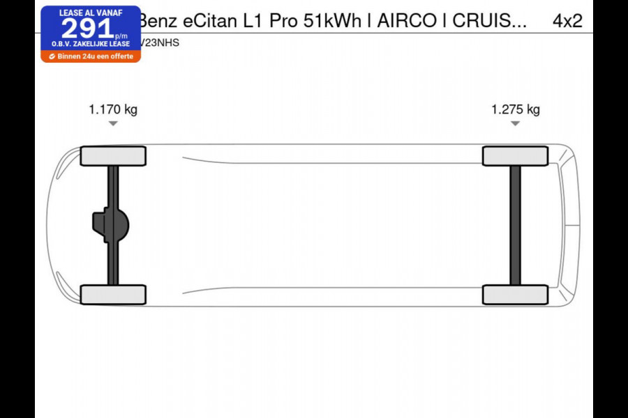 Mercedes-Benz eCitan L1 Pro 51kWh l AIRCO l CRUISE CONTROL