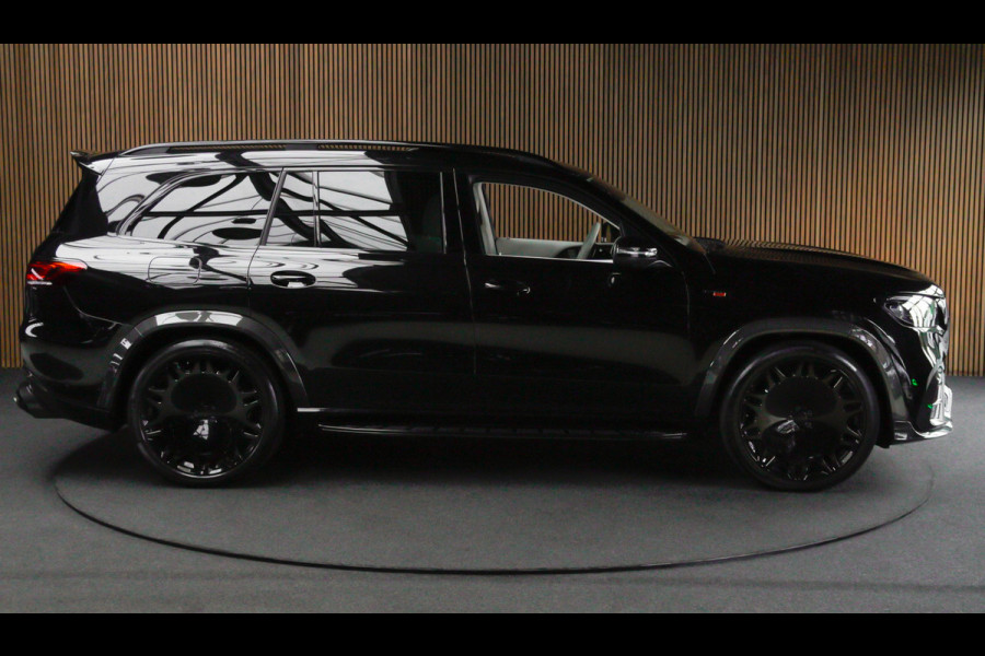 Mercedes-Benz GLS BRABUS 800 4MATIC HUD Massage Full-Carbon Panodak Leer Distronic Standkachel Keyless 360 Camera Burmester Sterrenhemel Airmatic DC Elektr. achterklep Elektr. verstelbare stoelen voor & achter met memory Soft close Elektr. bedienbare trekhaak Elektr. verstelbare stuurwiel Navi PDC LM velgen