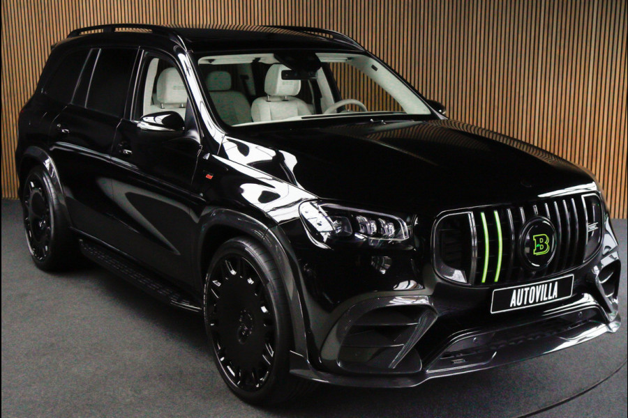 Mercedes-Benz GLS BRABUS 800 4MATIC HUD Massage Full-Carbon Panodak Leer Distronic Standkachel Keyless 360 Camera Burmester Sterrenhemel Airmatic DC Elektr. achterklep Elektr. verstelbare stoelen voor & achter met memory Soft close Elektr. bedienbare trekhaak Elektr. verstelbare stuurwiel Navi PDC LM velgen