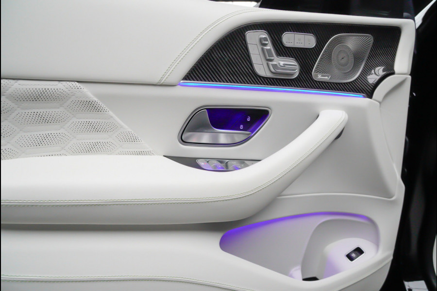 Mercedes-Benz GLS BRABUS 800 4MATIC HUD Massage Full-Carbon Panodak Leer Distronic Standkachel Keyless 360 Camera Burmester Sterrenhemel Airmatic DC Elektr. achterklep Elektr. verstelbare stoelen voor & achter met memory Soft close Elektr. bedienbare trekhaak Elektr. verstelbare stuurwiel Navi PDC LM velgen