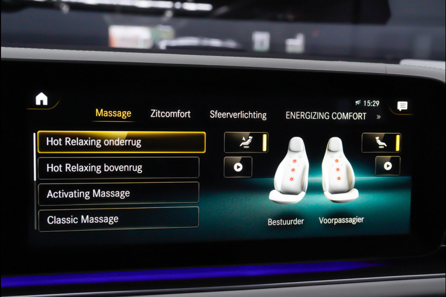 Mercedes-Benz GLS BRABUS 800 4MATIC HUD Massage Full-Carbon Panodak Leer Distronic Standkachel Keyless 360 Camera Burmester Sterrenhemel Airmatic DC Elektr. achterklep Elektr. verstelbare stoelen voor & achter met memory Soft close Elektr. bedienbare trekhaak Elektr. verstelbare stuurwiel Navi PDC LM velgen