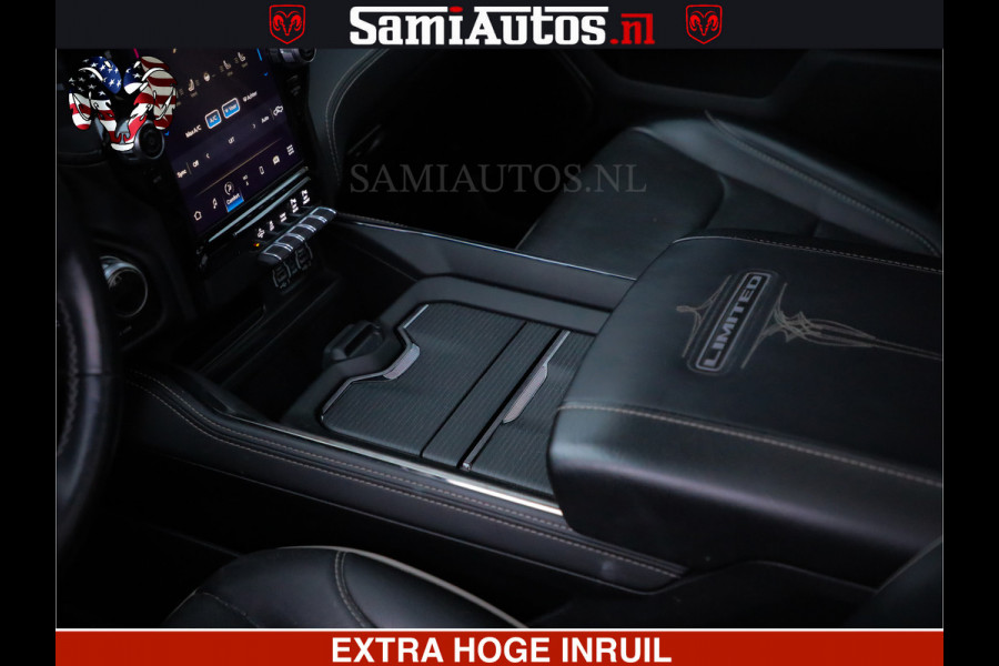 Dodge Ram 1500 LIMITED SPORT 5.7 V8 HEMI 402 PK | MEEST VOLLE EN LUXE UITVOERING | PRACHTIGE DELMONICO RED PEARL | CREW CAB 5 PERSOONS | DUBBELE CABINE DC | MEEST ROYALE EN COMFORTABELE BEDRIJFSAUTO | HEAD-UP | LUCHTVERING | RONDOM CAMERA | MWK KLEP | PANORAMA DAK |