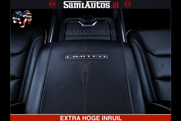 Dodge Ram 1500 LIMITED SPORT 5.7 V8 HEMI 402 PK | MEEST VOLLE EN LUXE UITVOERING | PRACHTIGE DELMONICO RED PEARL | CREW CAB 5 PERSOONS | DUBBELE CABINE DC | MEEST ROYALE EN COMFORTABELE BEDRIJFSAUTO | HEAD-UP | LUCHTVERING | RONDOM CAMERA | MWK KLEP | PANORAMA DAK |