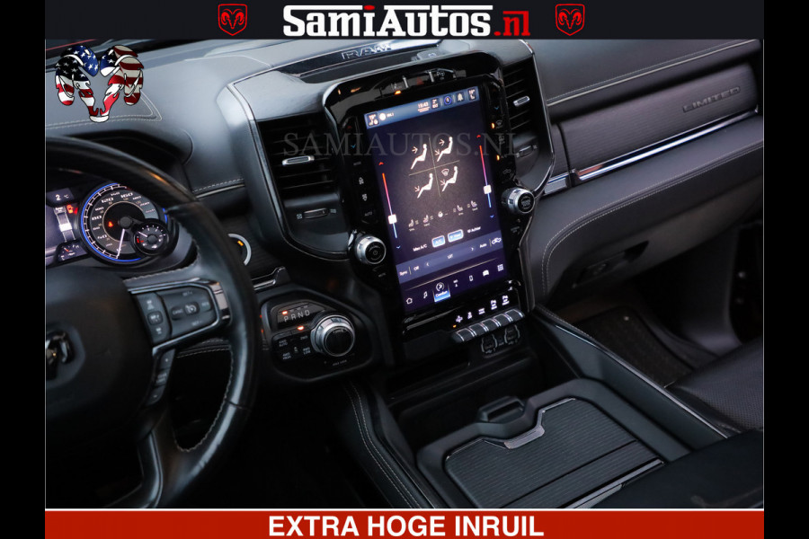 Dodge Ram 1500 LIMITED SPORT 5.7 V8 HEMI 402 PK | MEEST VOLLE EN LUXE UITVOERING | PRACHTIGE DELMONICO RED PEARL | CREW CAB 5 PERSOONS | DUBBELE CABINE DC | MEEST ROYALE EN COMFORTABELE BEDRIJFSAUTO | HEAD-UP | LUCHTVERING | RONDOM CAMERA | MWK KLEP | PANORAMA DAK |