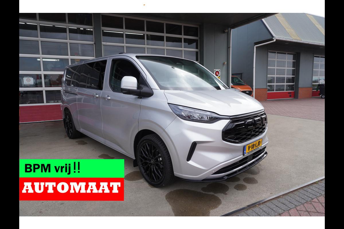 Ford Transit Custom 320L 2.0 TDCI 170PK L2H1 Limited DubbelCabine Automaat Schuifdeur L/R Nr. V072 | Trekhaak | Airco | Adap.Cruise | Navi | 360 Camera DEMO