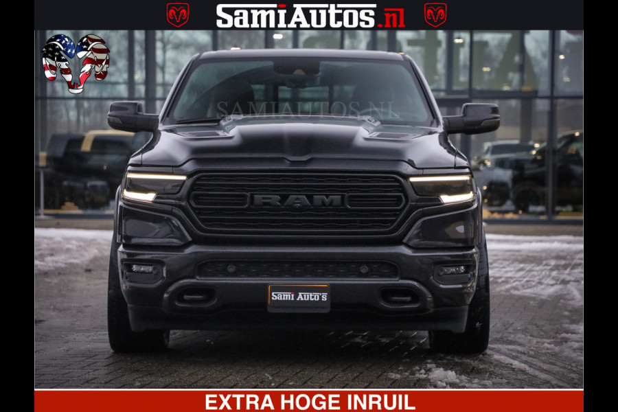 Dodge Ram 1500 LIMITED BLACK OPS | 5.7 V8 402 PK HEMI | MEEST VOLLE EN LUXE UITVOERING | CREW CAB | DUBBELE CABINE DC 5 PERSOONS | CREW CAB 5 PERSOONS | DUBBELE CABINE DC | MEEST ROYALE EN COMFORTABELE BEDRIJFSAUTO | HEAD-UP | LUCHTVERING | RONDOM CAMERA | MWK KLEP | PANORAMA DAK |