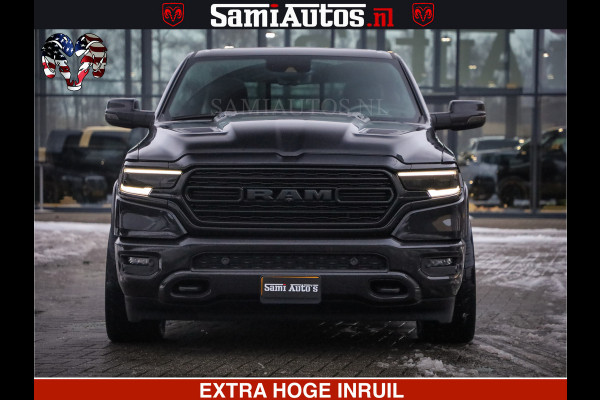Dodge Ram 1500 LIMITED BLACK OPS | 5.7 V8 402 PK HEMI | MEEST VOLLE EN LUXE UITVOERING | CREW CAB | DUBBELE CABINE DC 5 PERSOONS | CREW CAB 5 PERSOONS | DUBBELE CABINE DC | MEEST ROYALE EN COMFORTABELE BEDRIJFSAUTO | HEAD-UP | LUCHTVERING | RONDOM CAMERA | MWK KLEP | PANORAMA DAK |