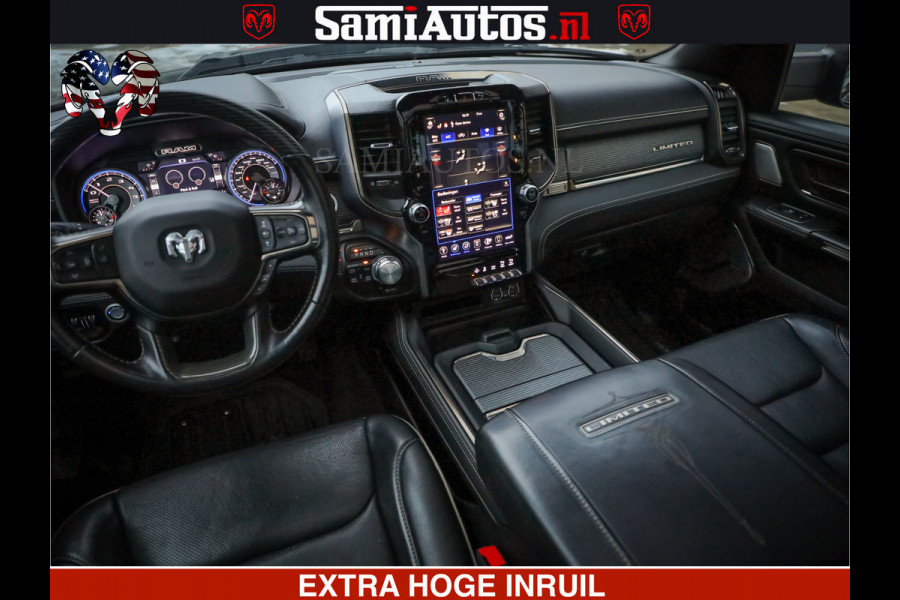 Dodge Ram 1500 LIMITED BLACK OPS | 5.7 V8 402 PK HEMI | MEEST VOLLE EN LUXE UITVOERING | CREW CAB | DUBBELE CABINE DC 5 PERSOONS | CREW CAB 5 PERSOONS | DUBBELE CABINE DC | MEEST ROYALE EN COMFORTABELE BEDRIJFSAUTO | HEAD-UP | LUCHTVERING | RONDOM CAMERA | MWK KLEP | PANORAMA DAK |