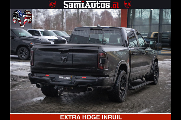 Dodge Ram 1500 LIMITED BLACK OPS | 5.7 V8 402 PK HEMI | MEEST VOLLE EN LUXE UITVOERING | CREW CAB | DUBBELE CABINE DC 5 PERSOONS | CREW CAB 5 PERSOONS | DUBBELE CABINE DC | MEEST ROYALE EN COMFORTABELE BEDRIJFSAUTO | HEAD-UP | LUCHTVERING | RONDOM CAMERA | MWK KLEP | PANORAMA DAK |