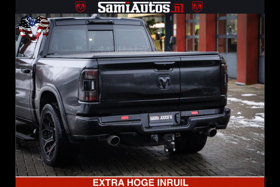 Dodge Ram 1500 LIMITED BLACK OPS | 5.7 V8 402 PK HEMI | MEEST VOLLE EN LUXE UITVOERING | CREW CAB | DUBBELE CABINE DC 5 PERSOONS | CREW CAB 5 PERSOONS | DUBBELE CABINE DC | MEEST ROYALE EN COMFORTABELE BEDRIJFSAUTO | HEAD-UP | LUCHTVERING | RONDOM CAMERA | MWK KLEP | PANORAMA DAK |