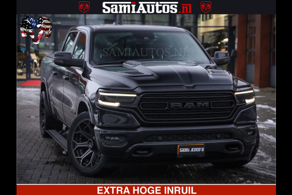 Dodge Ram 1500 LIMITED BLACK OPS | 5.7 V8 402 PK HEMI | MEEST VOLLE EN LUXE UITVOERING | CREW CAB | DUBBELE CABINE DC 5 PERSOONS | CREW CAB 5 PERSOONS | DUBBELE CABINE DC | MEEST ROYALE EN COMFORTABELE BEDRIJFSAUTO | HEAD-UP | LUCHTVERING | RONDOM CAMERA | MWK KLEP | PANORAMA DAK |