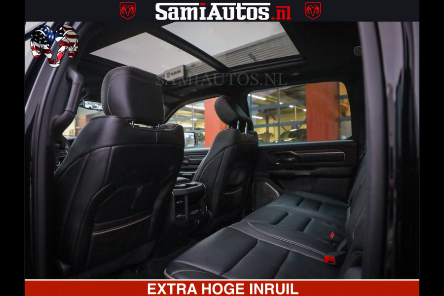 Dodge Ram 1500 LIMITED BLACK OPS | 5.7 V8 402 PK HEMI | MEEST VOLLE EN LUXE UITVOERING | CREW CAB | DUBBELE CABINE DC 5 PERSOONS | CREW CAB 5 PERSOONS | DUBBELE CABINE DC | MEEST ROYALE EN COMFORTABELE BEDRIJFSAUTO | HEAD-UP | LUCHTVERING | RONDOM CAMERA | MWK KLEP | PANORAMA DAK |