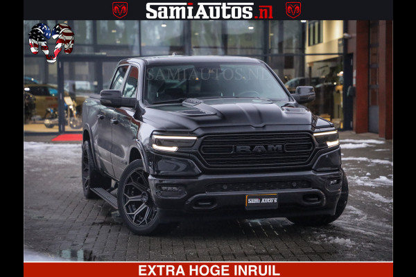 Dodge Ram 1500 LIMITED BLACK OPS | 5.7 V8 402 PK HEMI | MEEST VOLLE EN LUXE UITVOERING | CREW CAB | DUBBELE CABINE DC 5 PERSOONS | CREW CAB 5 PERSOONS | DUBBELE CABINE DC | MEEST ROYALE EN COMFORTABELE BEDRIJFSAUTO | HEAD-UP | LUCHTVERING | RONDOM CAMERA | MWK KLEP | PANORAMA DAK |