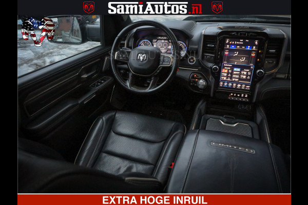 Dodge Ram 1500 LIMITED BLACK OPS | 5.7 V8 402 PK HEMI | MEEST VOLLE EN LUXE UITVOERING | CREW CAB | DUBBELE CABINE DC 5 PERSOONS | CREW CAB 5 PERSOONS | DUBBELE CABINE DC | MEEST ROYALE EN COMFORTABELE BEDRIJFSAUTO | HEAD-UP | LUCHTVERING | RONDOM CAMERA | MWK KLEP | PANORAMA DAK |