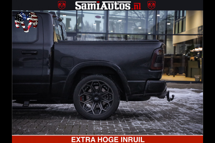 Dodge Ram 1500 LIMITED BLACK OPS | 5.7 V8 402 PK HEMI | MEEST VOLLE EN LUXE UITVOERING | CREW CAB | DUBBELE CABINE DC 5 PERSOONS | CREW CAB 5 PERSOONS | DUBBELE CABINE DC | MEEST ROYALE EN COMFORTABELE BEDRIJFSAUTO | HEAD-UP | LUCHTVERING | RONDOM CAMERA | MWK KLEP | PANORAMA DAK |