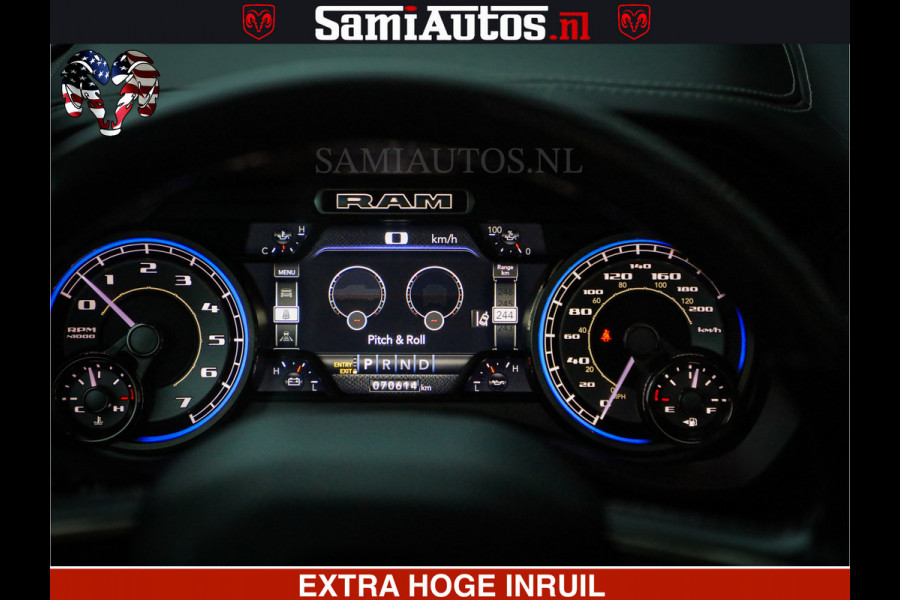 Dodge Ram 1500 LIMITED BLACK OPS | 5.7 V8 402 PK HEMI | MEEST VOLLE EN LUXE UITVOERING | CREW CAB | DUBBELE CABINE DC 5 PERSOONS | CREW CAB 5 PERSOONS | DUBBELE CABINE DC | MEEST ROYALE EN COMFORTABELE BEDRIJFSAUTO | HEAD-UP | LUCHTVERING | RONDOM CAMERA | MWK KLEP | PANORAMA DAK |