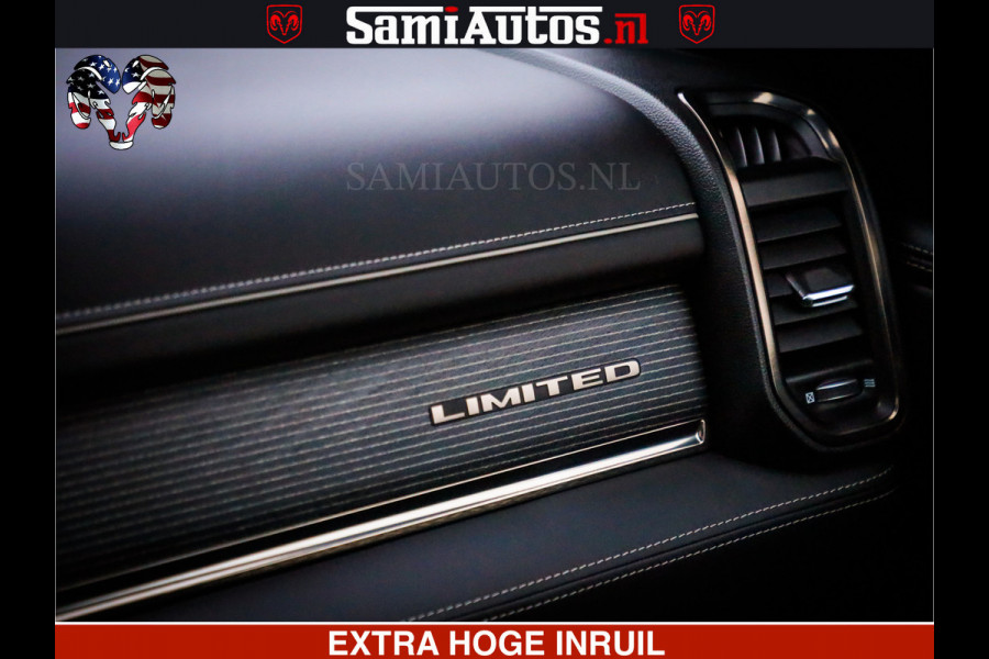 Dodge Ram 1500 LIMITED BLACK OPS | 5.7 V8 402 PK HEMI | MEEST VOLLE EN LUXE UITVOERING | CREW CAB | DUBBELE CABINE DC 5 PERSOONS | CREW CAB 5 PERSOONS | DUBBELE CABINE DC | MEEST ROYALE EN COMFORTABELE BEDRIJFSAUTO | HEAD-UP | LUCHTVERING | RONDOM CAMERA | MWK KLEP | PANORAMA DAK |