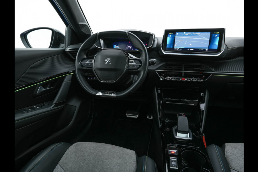 Peugeot e-208 EV GT 350 50 kWh [ 3-Fase ] (INCL.BTW) *PANO | FULL-LED | DIGI-COCKPIT | BLINDSPOT | CAMERA | LEATHER-ALCANTARA | AMBIENT-LIGHT | NAVI-FULLMAP | LANE-ASSIST | KEYLESS | DAB | CCS-FASTLOADER | HEATED-SPORTSEATS | 17''ALU