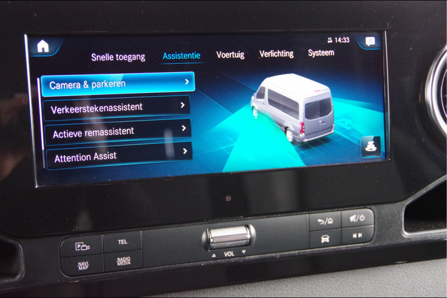 Mercedes-Benz Sprinter 519 3.0 CDI V6 L2H1 N1, AUT. LED, LEDER, DUBBELLUCHT, STOELVERWARMING, ELEKTR. SCHUIFDEUR, MBUX 10'', CAMERA, NAVI, CRUISE, CLIM