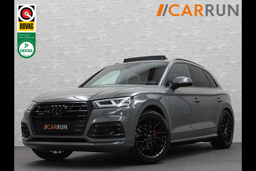Audi Q5 55 367pk S Competition | Luchtvering | ACC | 360 Camera | B&O | Headup | Lane & Side Assist | RS Ruitpatroon leder | Panoramadak | Afnb. Trekhaak | Autom. Parkeerfunctie | Sportstoelen | Bovag garantie! | Quantum Grau | 12-2019.