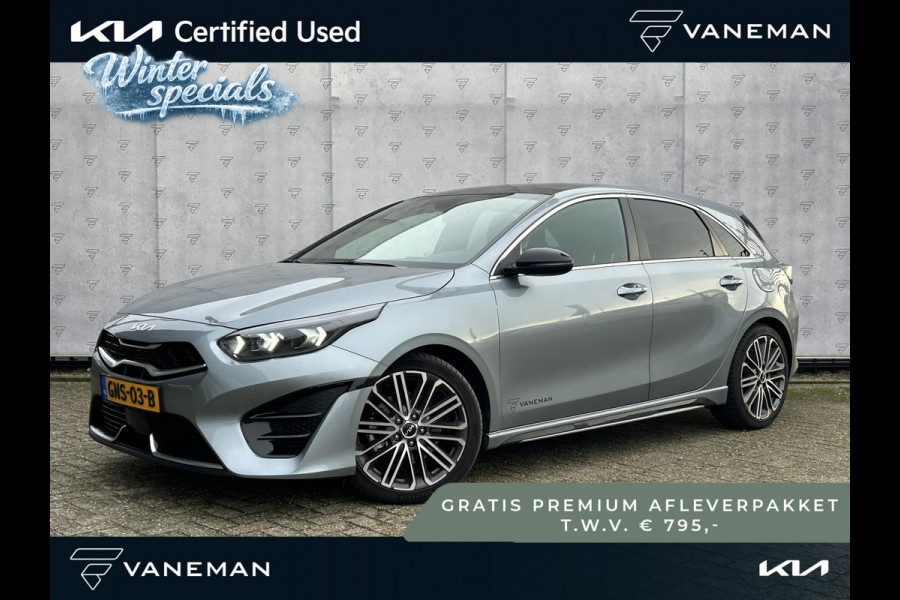 Kia Ceed 1.5 T-GDi GT-PlusLine Panoramadak | Camera | Navi | Stuur-/Stoelverwarming | Leder/Alcantara | 17" Velgen | Clima | Apple CarPlay/Android Auto | Key-Less | PDC | Cruise | LED |