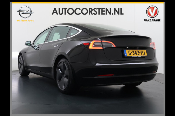 Tesla Model 3 RWD Plus 325PK Lmv 18" AutoPilot Leder Panoramadak Adaptive-Cruise Camera's Elektr.-Stuur+Stoelen+Spiegels+Geheugen+Easy-Entry+V Navi LED ACC DAB Voorverwarmen interieur via App Keyless One-Pedal-Drive Origineel Nederlandse Auto