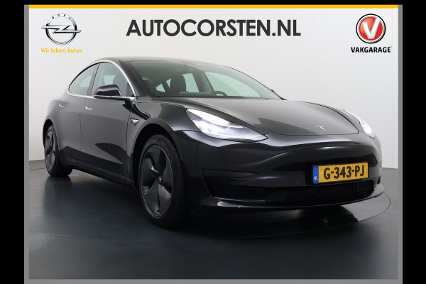 Tesla Model 3 RWD Plus 325PK Lmv 18" AutoPilot Leder Panoramadak Adaptive-Cruise Camera's Elektr.-Stuur+Stoelen+Spiegels+Geheugen+Easy-Entry+V Navi LED ACC DAB Voorverwarmen interieur via App Keyless One-Pedal-Drive Origineel Nederlandse Auto