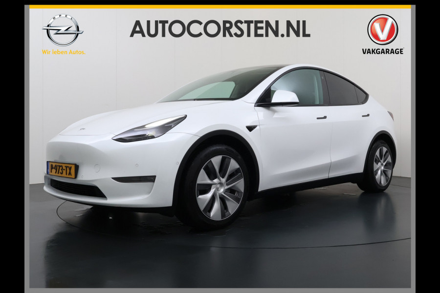 Tesla Model Y Long Range AWD 75kWh Trekhaak SOH 91% Warmtepomp Autopilot Leder Panoramadak Elektr.Stuur+Stoel+Verwarmd Navi Ecc Premium Audio  4WD Camera's Elektr.AchterKlep Parkeer Assistent Sentry-Mode Bluetooth Dodehoek detector Connected services AMD-Ryzen Processor™ 1e Eigenaar 1.600kg Trekvermogen Origineel Nederlandse Auto Garantie op Batterij en Motor tot 29-6-2030 max. 192.000km