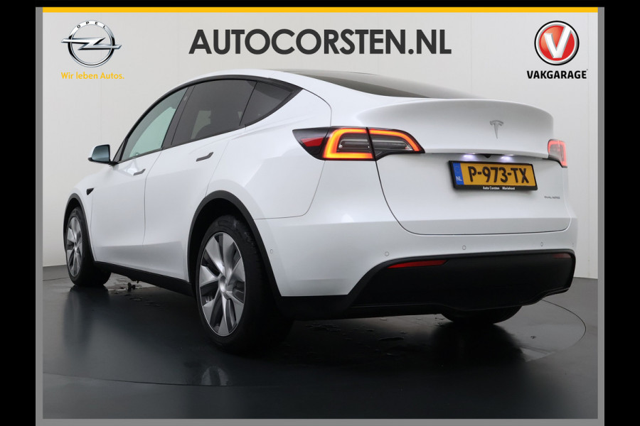 Tesla Model Y Long Range AWD 75kWh Trekhaak SOH 91% Warmtepomp Autopilot Leder Panoramadak Elektr.Stuur+Stoel+Verwarmd Navi Ecc Premium Audio  4WD Camera's Elektr.AchterKlep Parkeer Assistent Sentry-Mode Bluetooth Dodehoek detector Connected services AMD-Ryzen Processor™ 1e Eigenaar 1.600kg Trekvermogen Origineel Nederlandse Auto Garantie op Batterij en Motor tot 29-6-2030 max. 192.000km