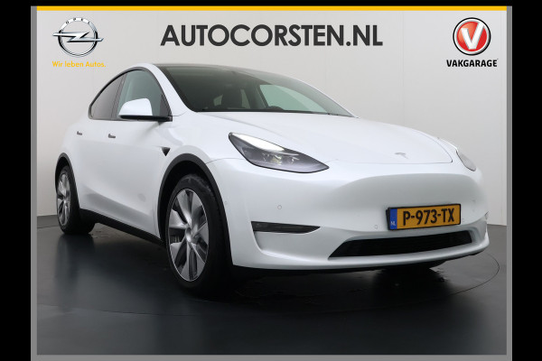 Tesla Model Y Long Range AWD 75kWh Trekhaak SOH 91% Warmtepomp Autopilot Leder Panoramadak Elektr.Stuur+Stoel+Verwarmd Navi Ecc Premium Audio  4WD Camera's Elektr.AchterKlep Parkeer Assistent Sentry-Mode Bluetooth Dodehoek detector Connected services AMD-Ryzen Processor™ 1e Eigenaar 1.600kg Trekvermogen Origineel Nederlandse Auto Garantie op Batterij en Motor tot 29-6-2030 max. 192.000km