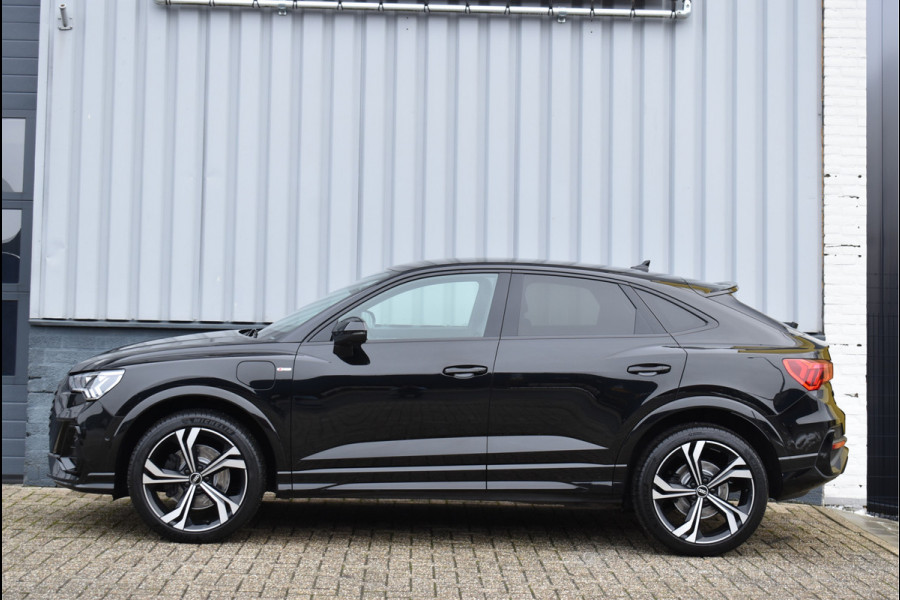 Audi Q3 Sportback 45 TFSI e S-Line Black Ed 245 Pk Memory Vol Leder B&O Matrix Sfeer ACC Keyless Trekhaak 20 Inch