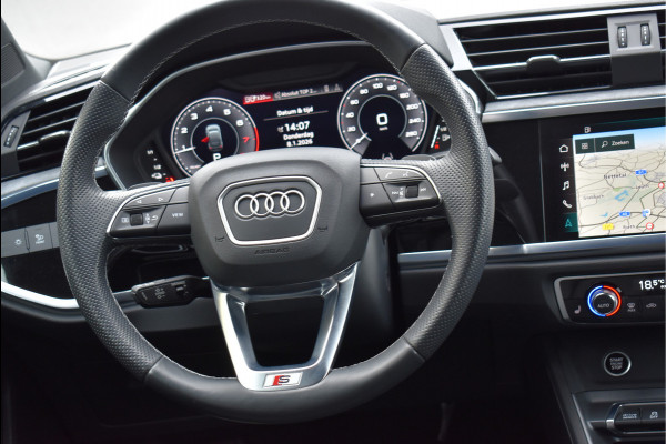 Audi Q3 Sportback 45 TFSI e S-Line Black Ed 245 Pk Memory Vol Leder B&O Matrix Sfeer ACC Keyless Trekhaak 20 Inch