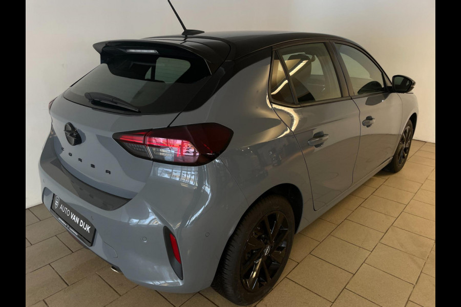 Opel Corsa 1.2 Turbo Hybrid GS AUTOMAAT AIRCO NAVI CRUISE BLUETOOTH APPLE CARPLAY ELEK RAMEN CENT VERG VELGEN ZWART DAK NIEUWSTAAT