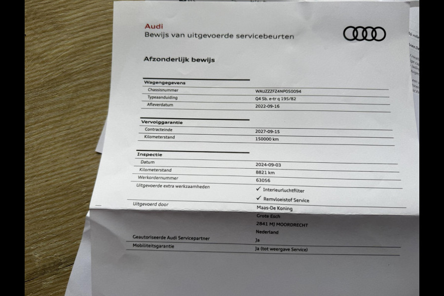Audi Q4 Sportback e-tron 45 quattro S LINE 77 kWh SOH 91% VERLENGDE FABRIEKSGARANTIE T/M 9-2027 | ELECTR ACHTERKLEP | SONOS AUDIO | CAMERA | ELECTR ACHTERKLEP | RIJKLAARPRIJS INCL. 12 MND BOVAG GARANTIE|