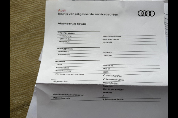Audi Q4 Sportback e-tron 45 quattro S LINE 77 kWh SOH 91% VERLENGDE FABRIEKSGARANTIE T/M 9-2027 | ELECTR ACHTERKLEP | SONOS AUDIO | CAMERA | ELECTR ACHTERKLEP | RIJKLAARPRIJS INCL. 12 MND BOVAG GARANTIE|